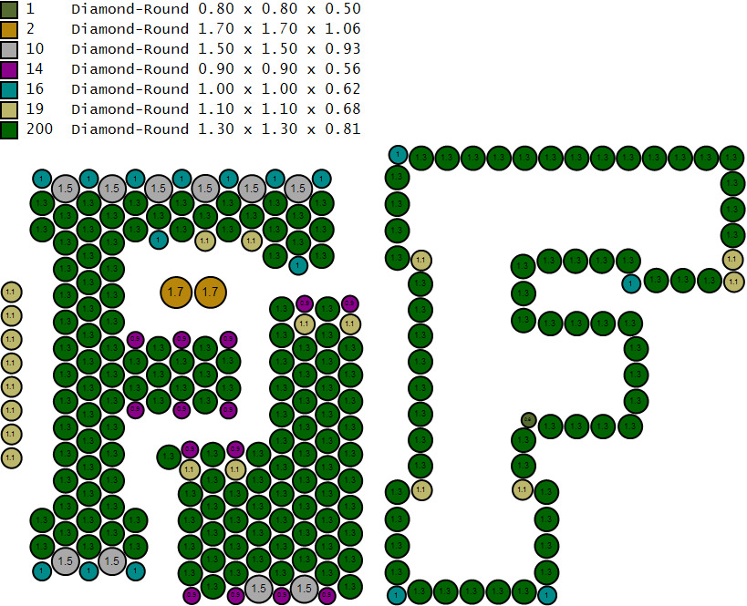 Custom Initial A to Z Letter Diamond Ring -  Alphabet Rings 3D print model_16