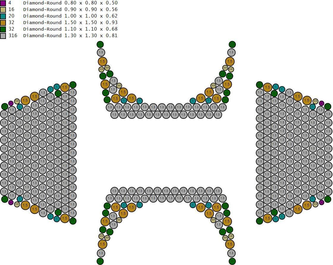 Custom Initial A to Z Letter Diamond Ring - Alphabet Rings 3D print model_17