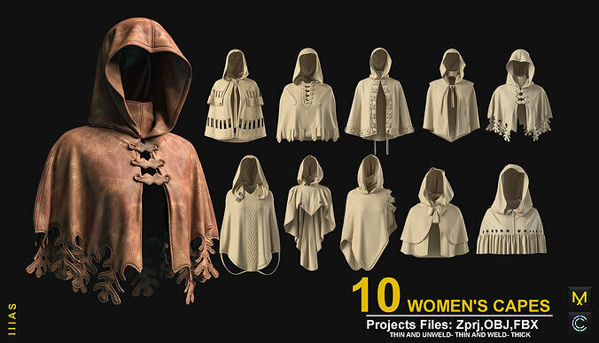 WOMAN CAPES  3D model