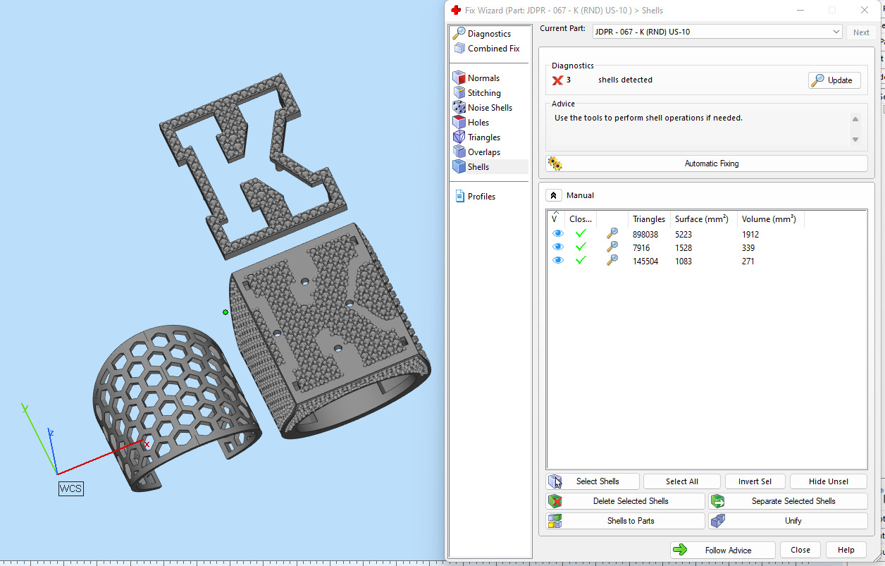 Custom Initial A to Z Letter Diamond Ring -  Alphabet Rings 3D print model_19