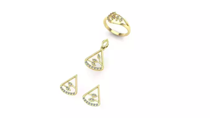 diamond pendant set 