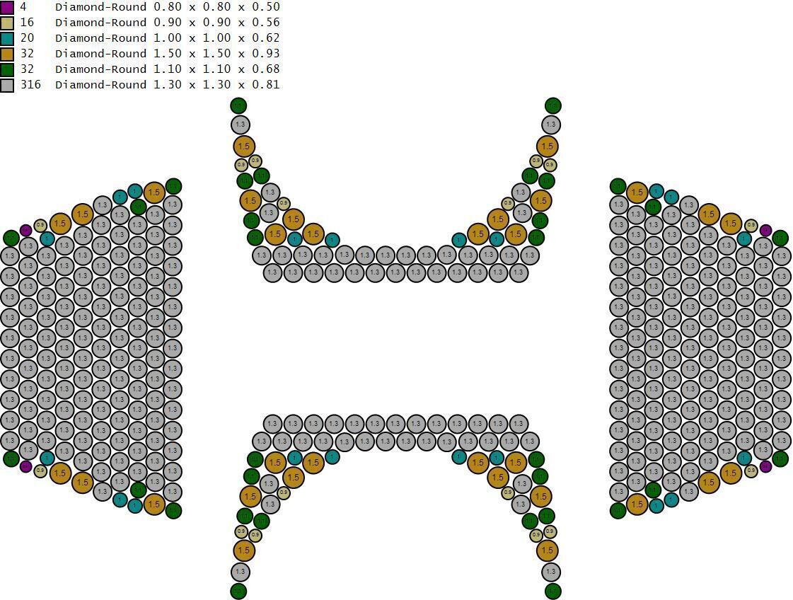 Custom Initial A to Z Letter Diamond Ring -  Alphabet Rings 3D print model_17