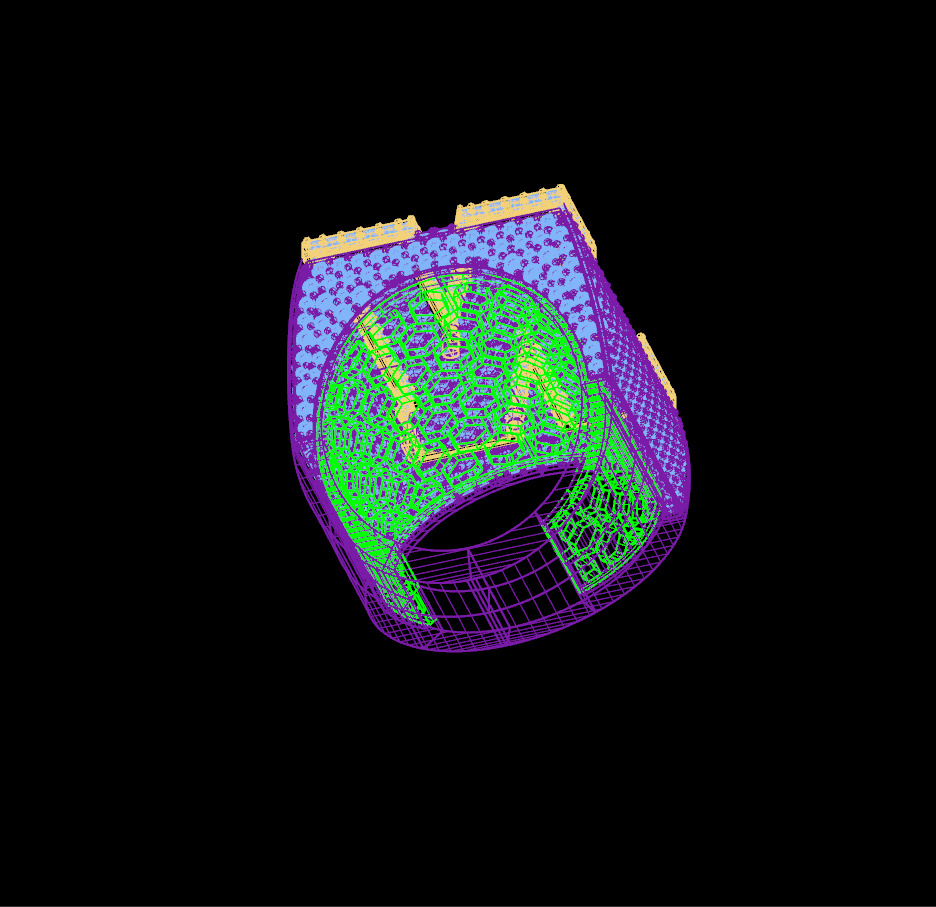 Custom Initial A to Z Letter Diamond Ring -  Alphabet Rings 3D print model_14