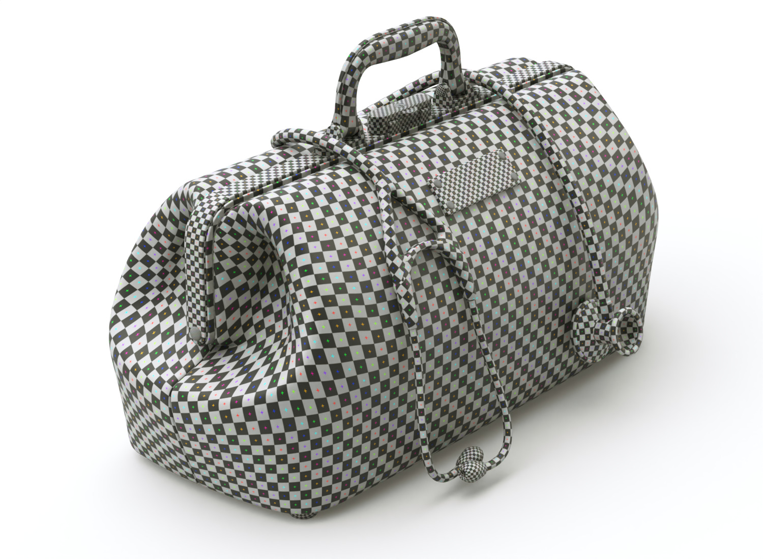 Doctor Mouth Bag With Stethoscope 3D model_5