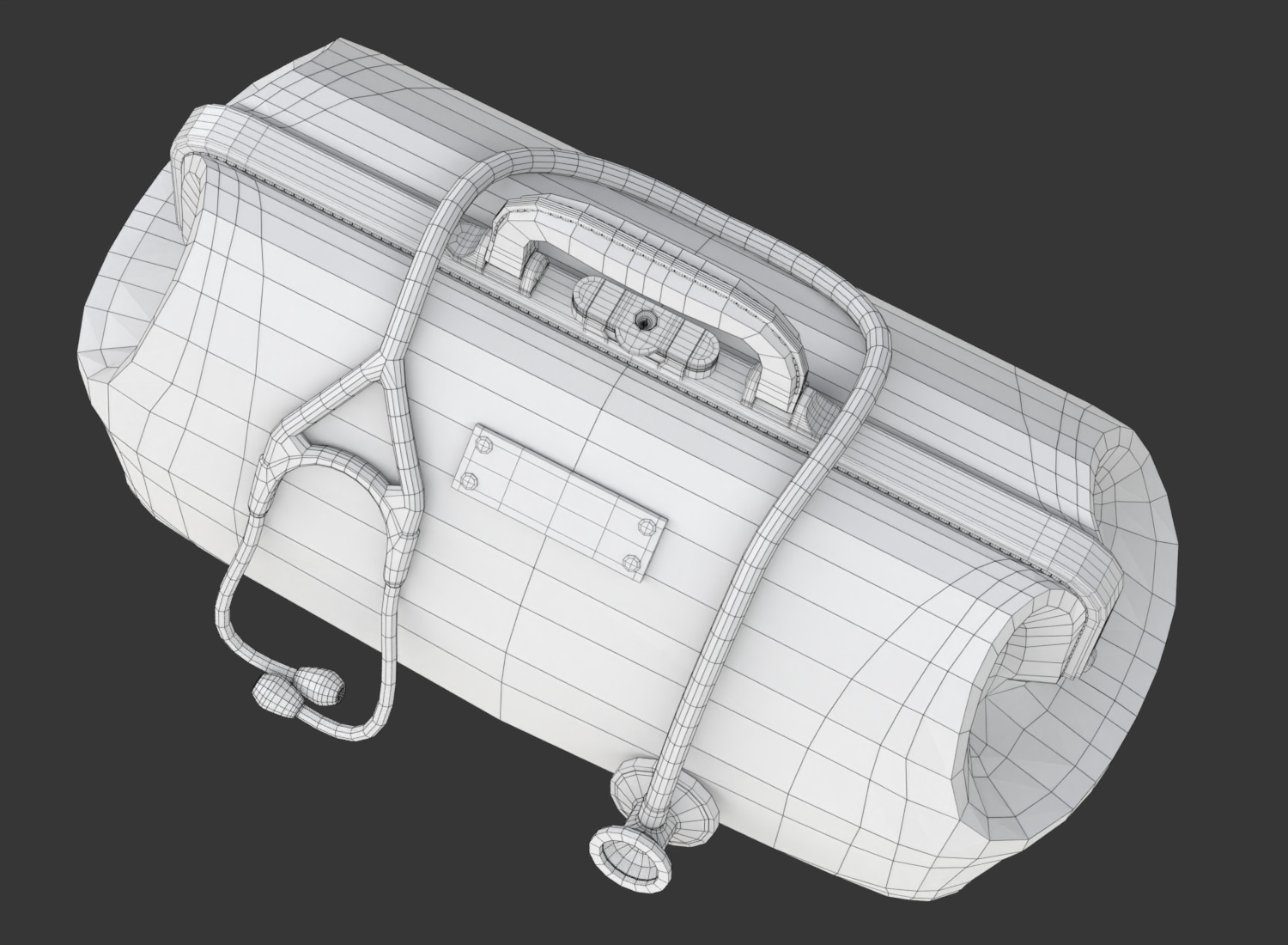 Doctor Mouth Bag With Stethoscope 3D model_12