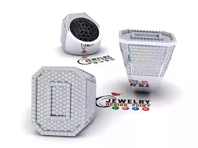 Custom Initial A to Z Letter Diamond Ring -  Alphabet Rings