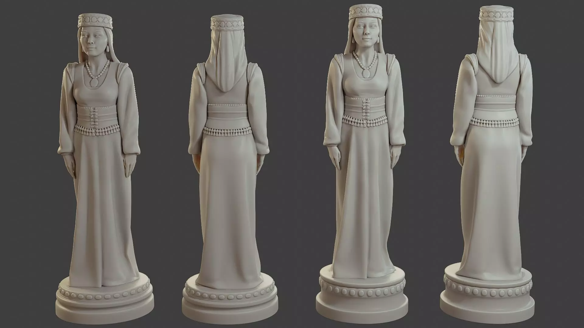 Medieval Ottoman Chess Queen Free 3D print model
