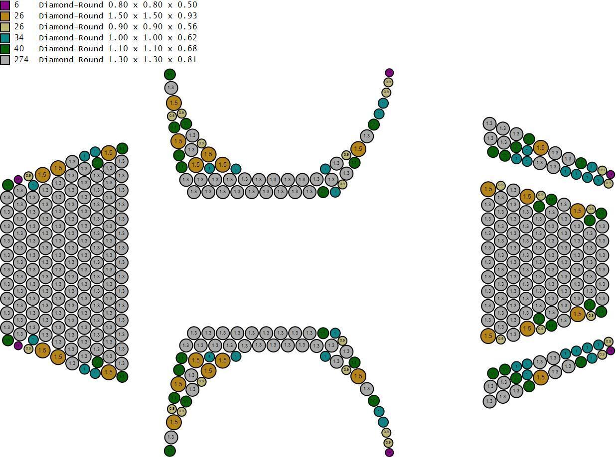 Custom Initial A to Z Letter Diamond Ring - Alphabet Rings 3D print model_18