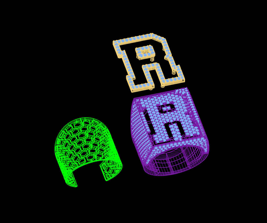 Custom Initial A to Z Letter Diamond Ring -  Alphabet Rings 3D print model_16