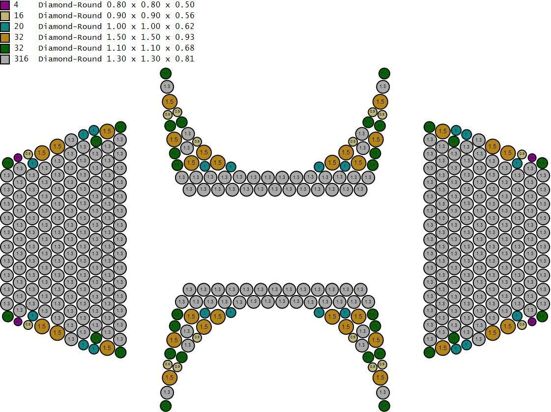 Custom Initial A to Z Letter Diamond Ring -  Alphabet Rings 3D print model_18