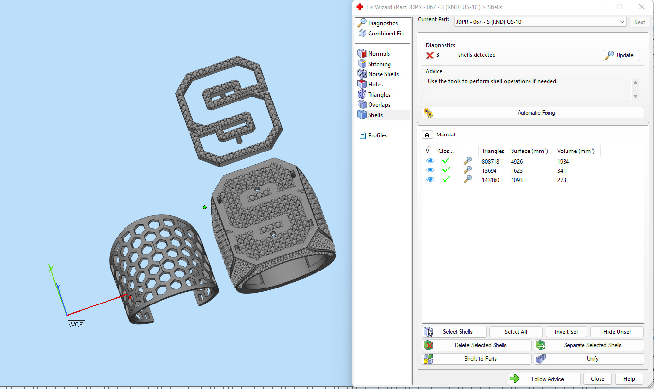 Custom Initial A to Z Letter Diamond Ring - Alphabet Rings 3D print model_19