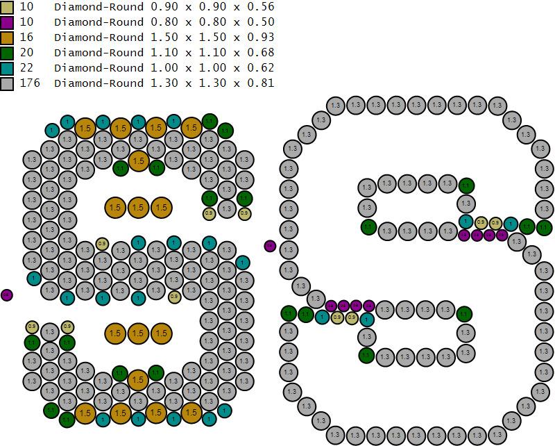 Custom Initial A to Z Letter Diamond Ring - Alphabet Rings 3D print model_17