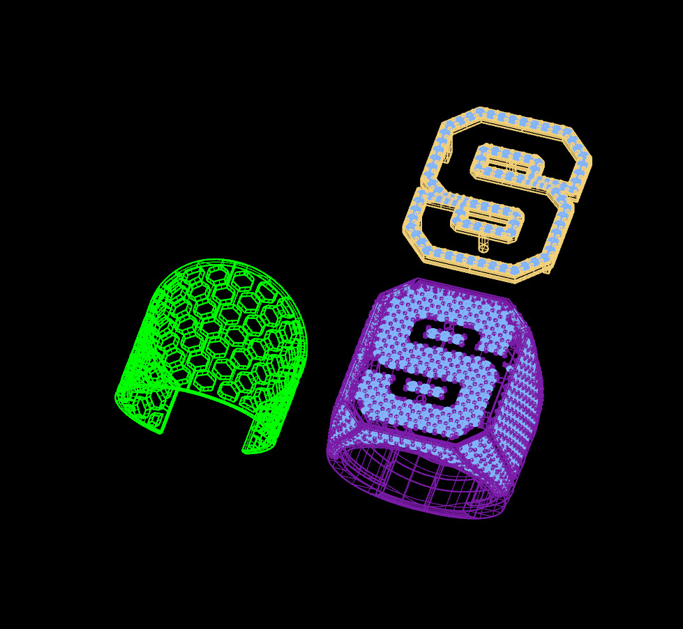 Custom Initial A to Z Letter Diamond Ring - Alphabet Rings 3D print model_16