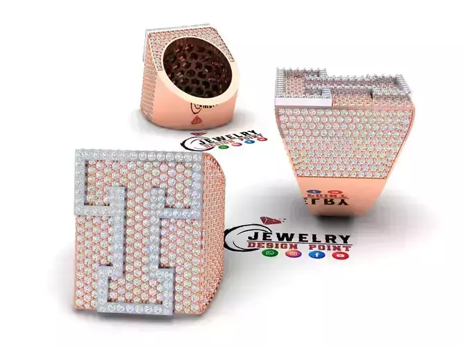 Custom Initial A to Z Letter Diamond Ring -  Alphabet Rings