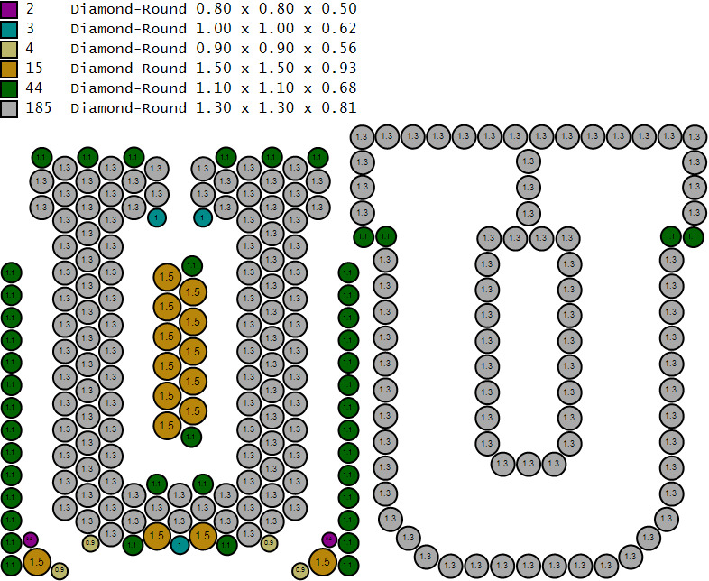 Custom Initial A to Z Letter Diamond Ring -  Alphabet Rings 3D print model_17