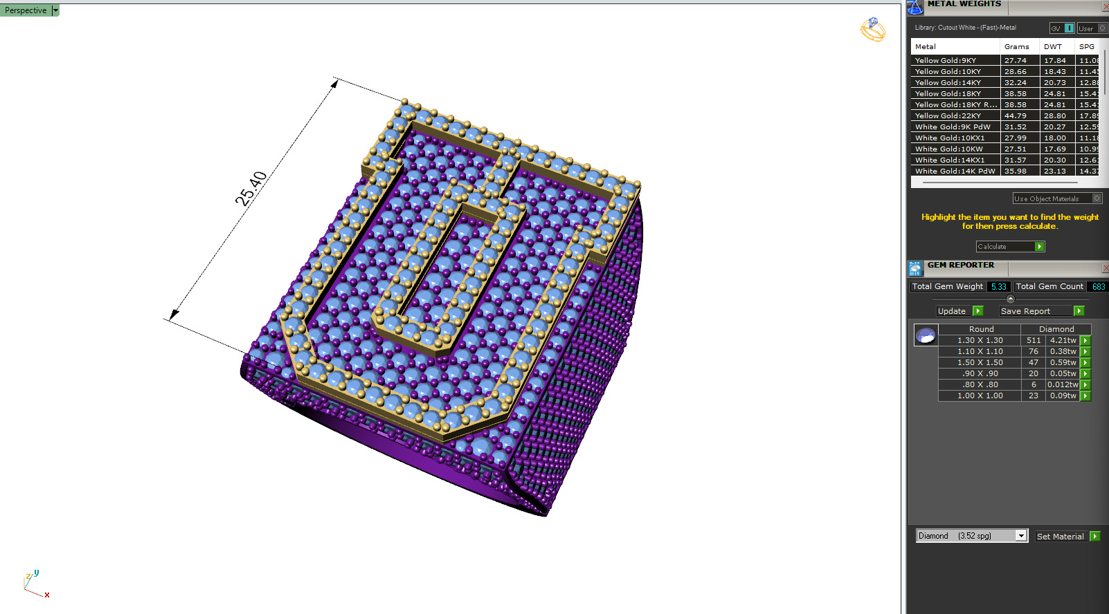 Custom Initial A to Z Letter Diamond Ring -  Alphabet Rings 3D print model_6