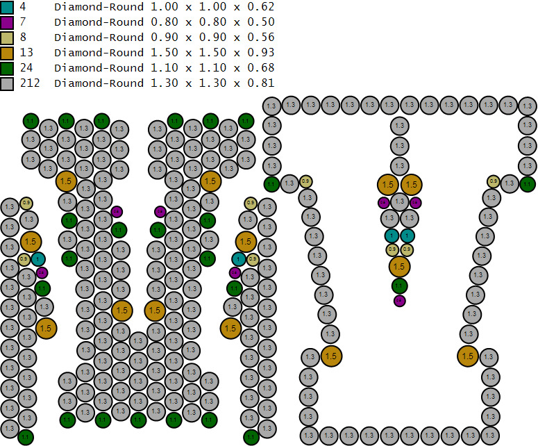 Custom Initial A to Z Letter Diamond Ring -  Alphabet Rings 3D print model_17