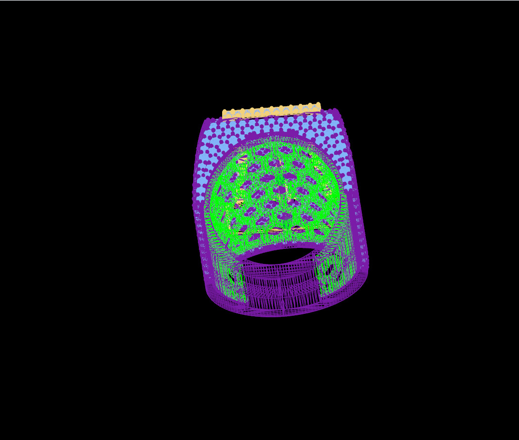 Custom Initial A to Z Letter Diamond Ring -  Alphabet Rings 3D print model_16