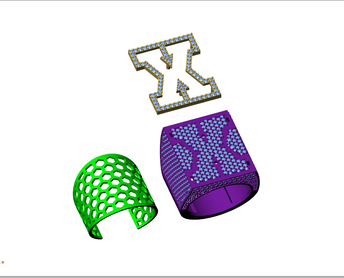 Custom Initial A to Z Letter Diamond Ring - Alphabet Rings 3D print model_13