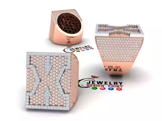 Custom Initial A to Z Letter Diamond Ring -  Alphabet Rings