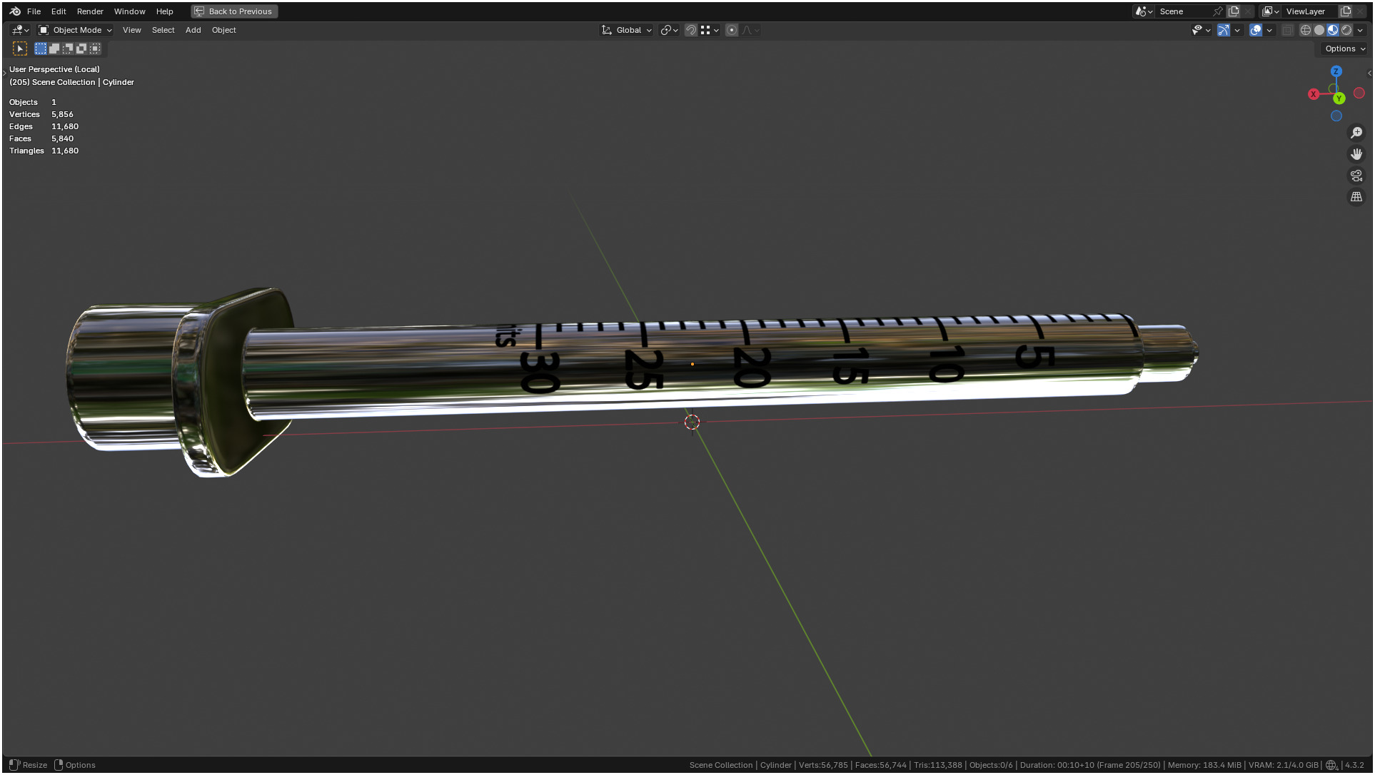 Insulin Syringe 03 mL 3D model_33