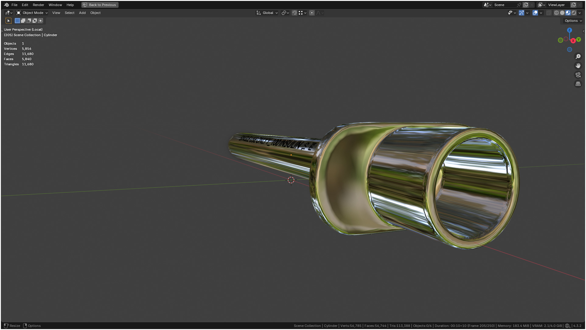 Insulin Syringe 03 mL 3D model_38