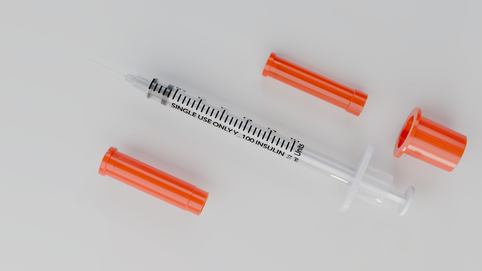 Insulin Syringe 03 mL 3D model_5