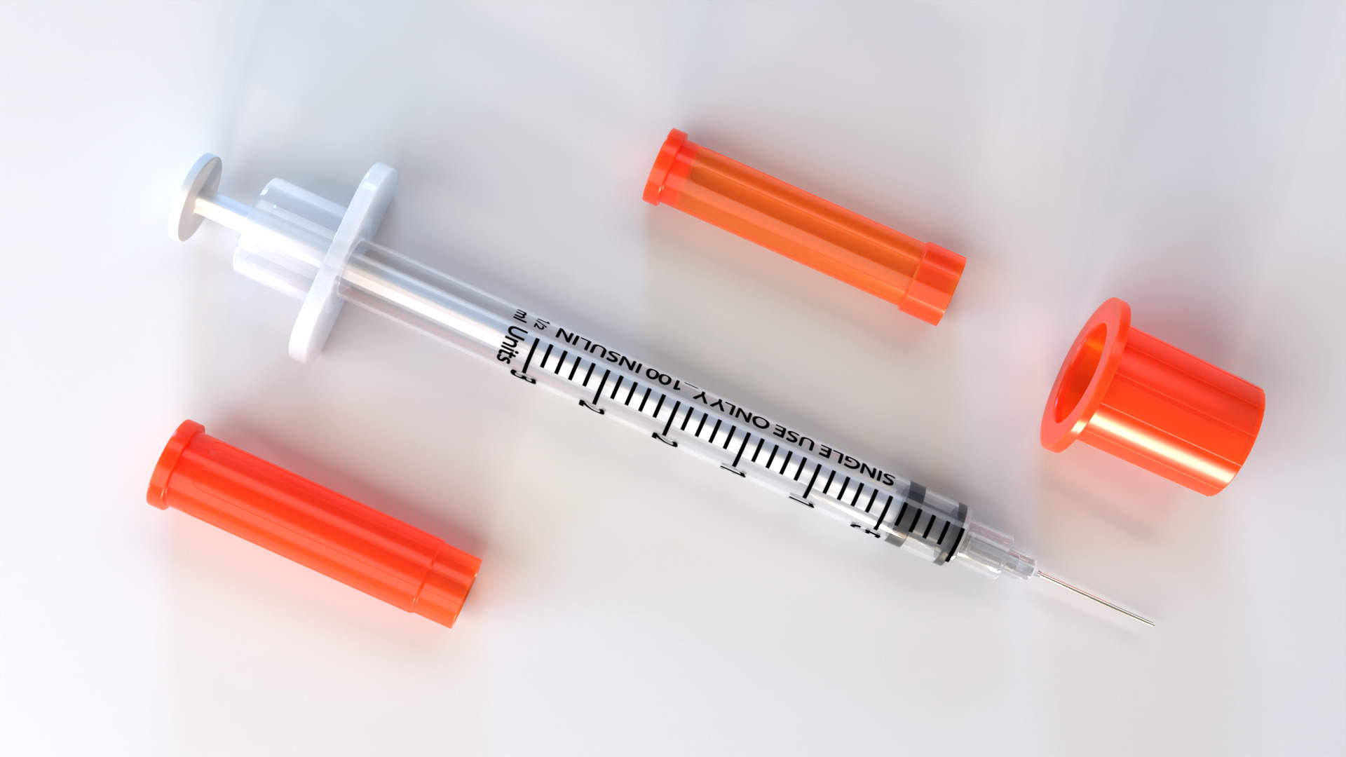 Insulin Syringe 03 mL 3D model_1