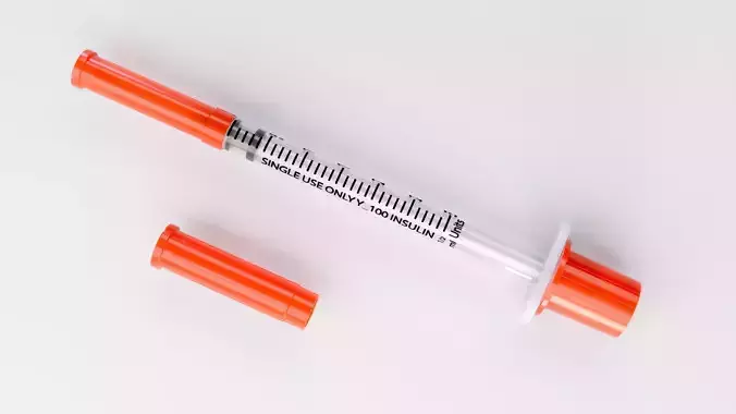 Insulin Syringe 03 mL 3D model