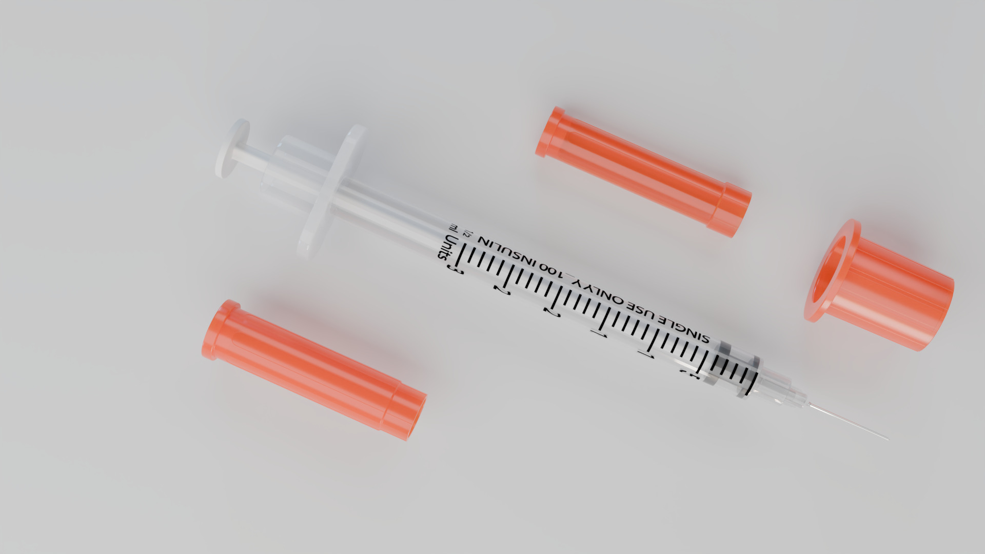 Insulin Syringe 03 mL 3D model_4