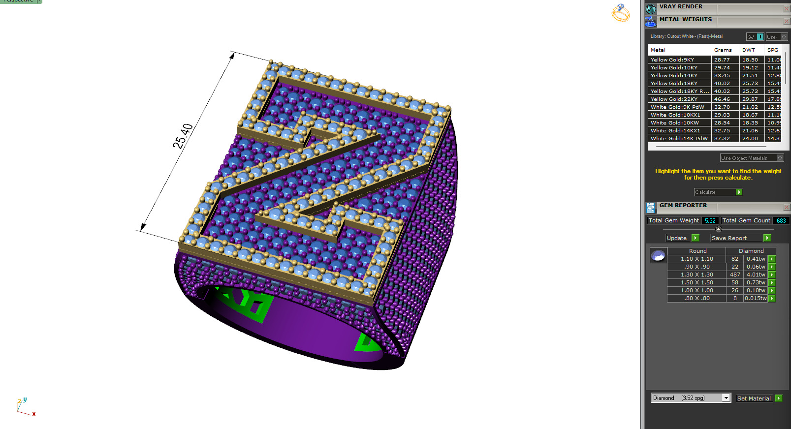 Custom Initial A to Z Letter Diamond Ring -  Alphabet Rings 3D print model_6