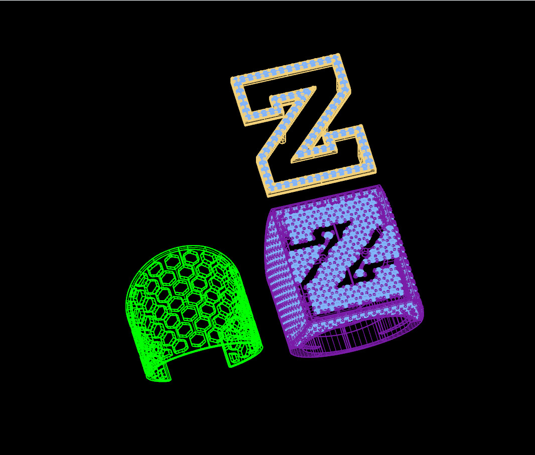 Custom Initial A to Z Letter Diamond Ring -  Alphabet Rings 3D print model_16