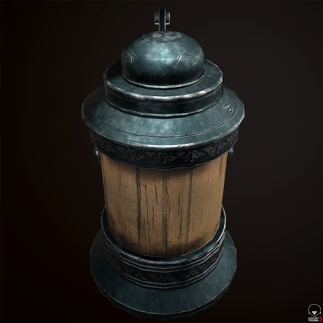 Beer Mug Low-poly 3D model_7