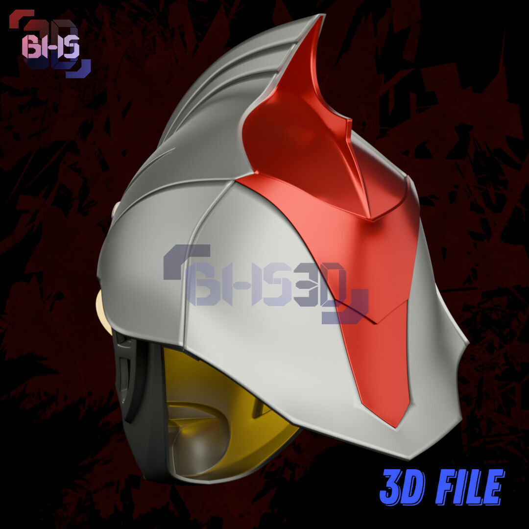 Ultraman Nexus Helmet 3D STL File 3D print model_2