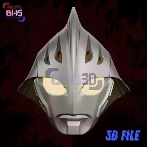 Ultraman Nexus Helmet 3D STL File 3D print model