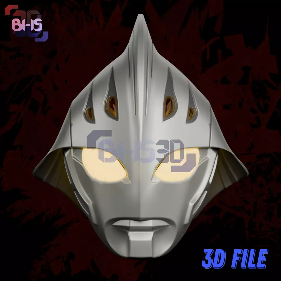 Ultraman Nexus Helmet 3D STL File 3D print model_0