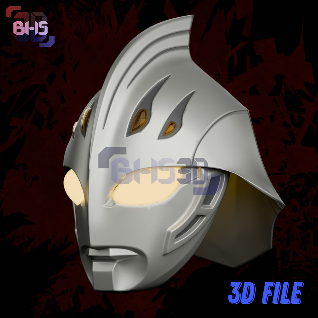 Ultraman Nexus Helmet 3D STL File 3D print model_1
