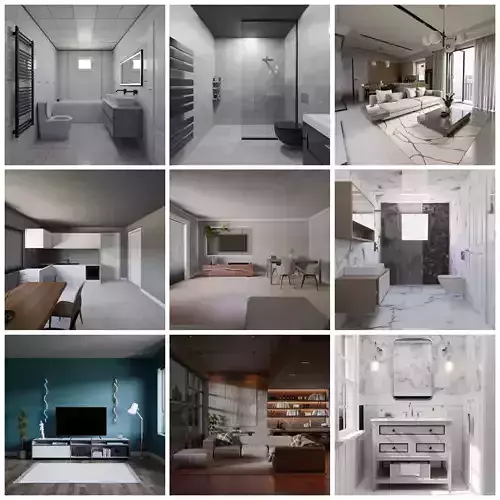 Interior Design Reference Photos Set 3D model
