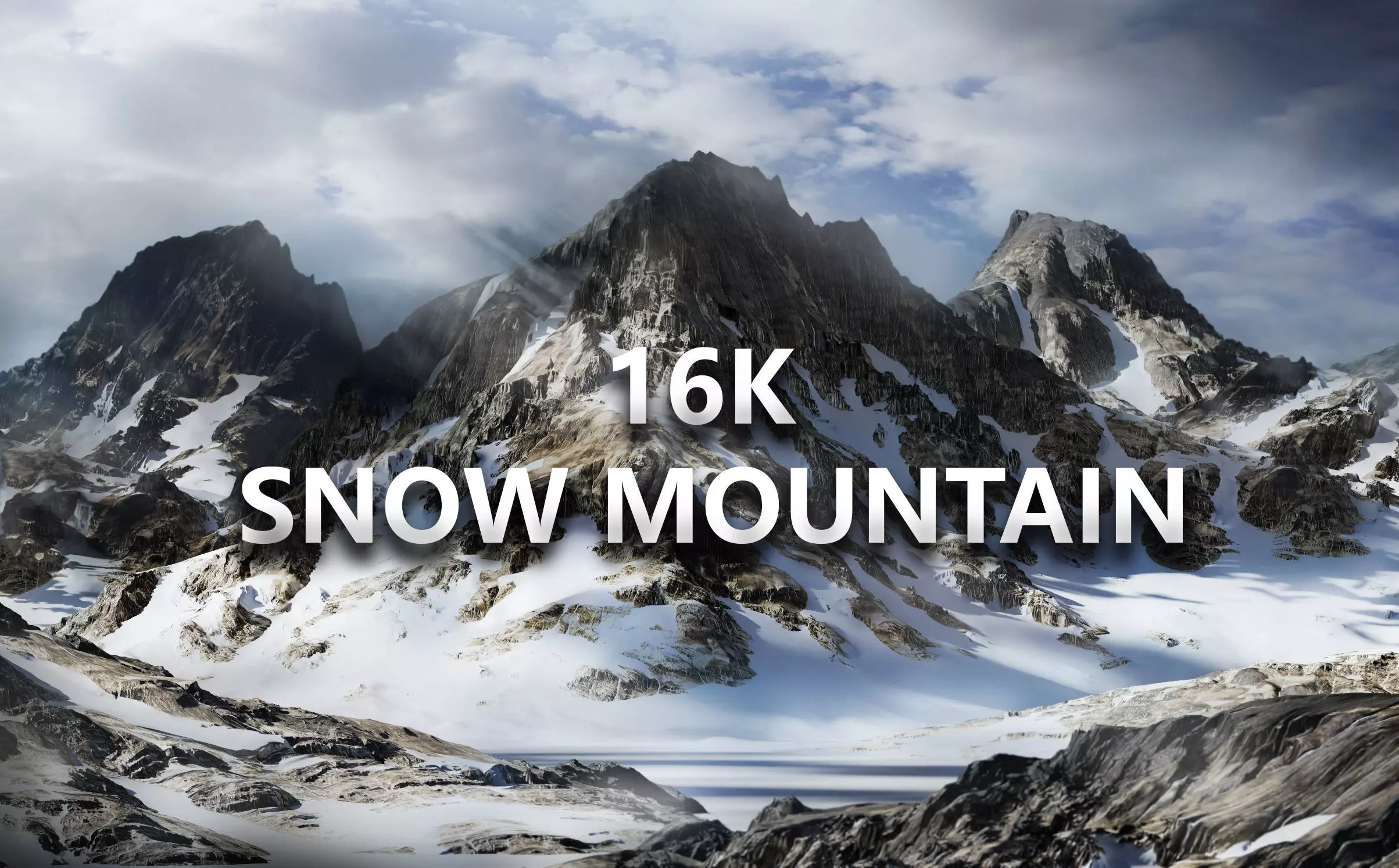 16K Cinematic Snow Mountain 3D model