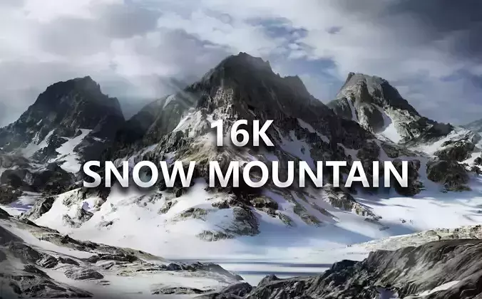 16K Cinematic Snow Mountain 3D model