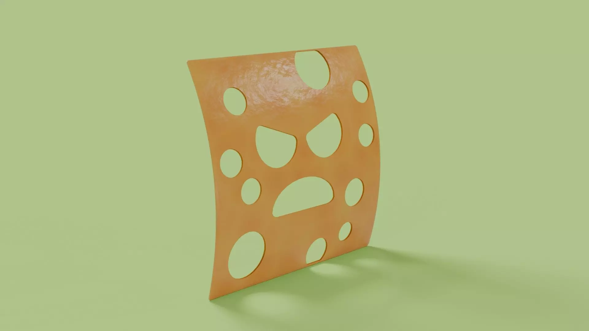 Cheese monster Low-poly 3D model_0