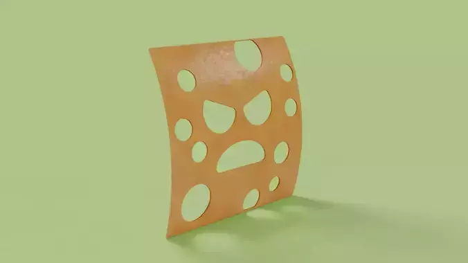 Cheese monster Low-poly 3D model