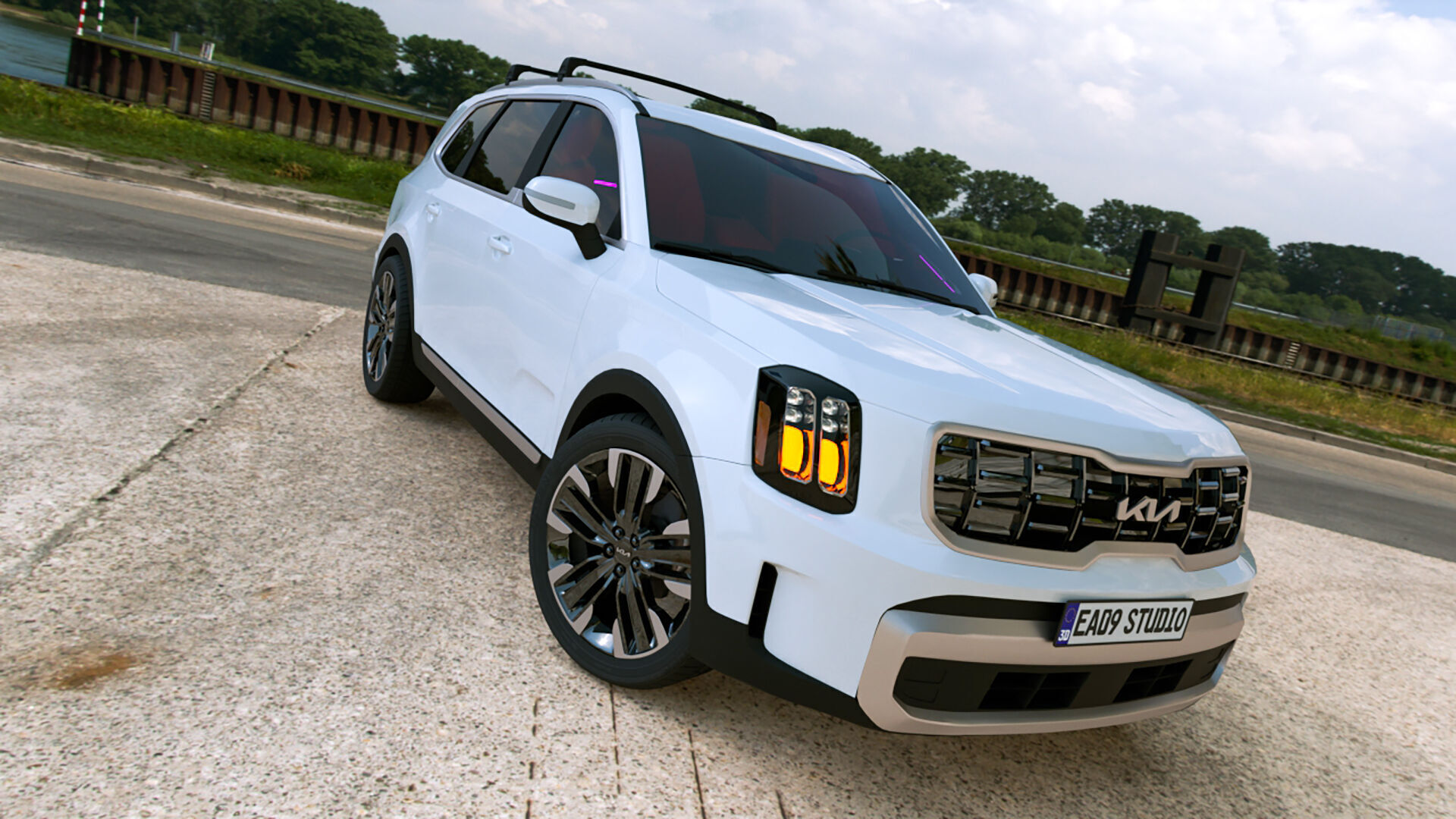 2025 Kia Telluride S 3D model_3