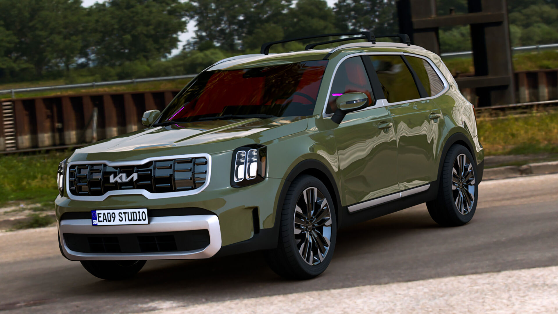 2025 Kia Telluride S 3D model_1