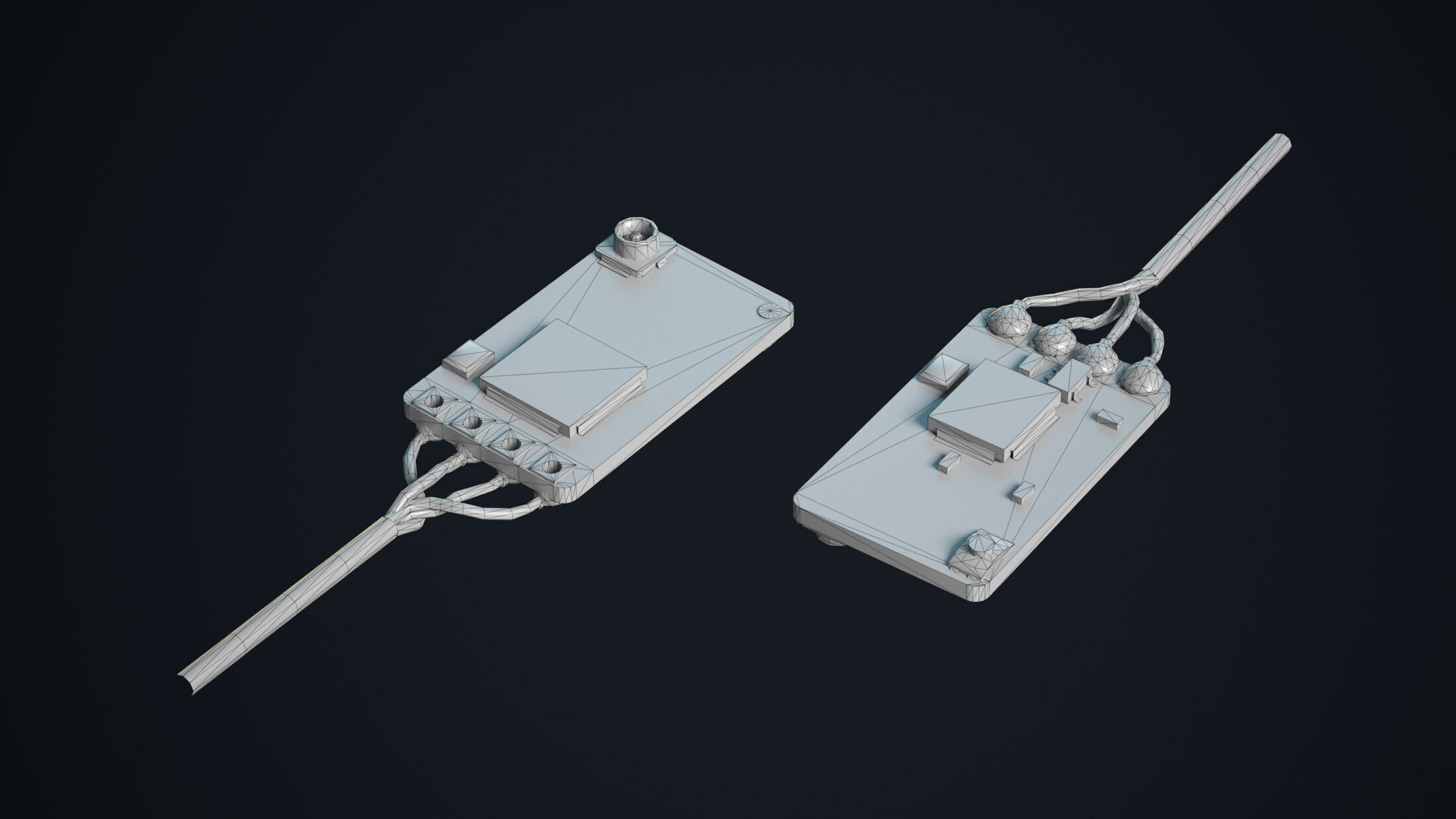 FPV Drone Parts Set Vol 1  Low-poly 3D model_12