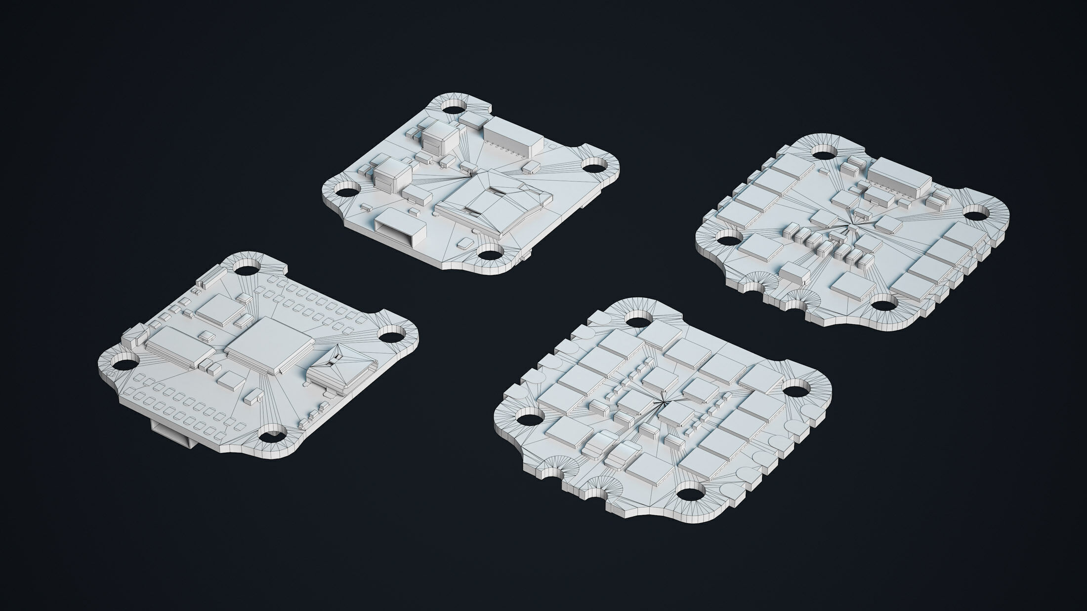FPV Drone Parts Set Vol 1  Low-poly 3D model_4