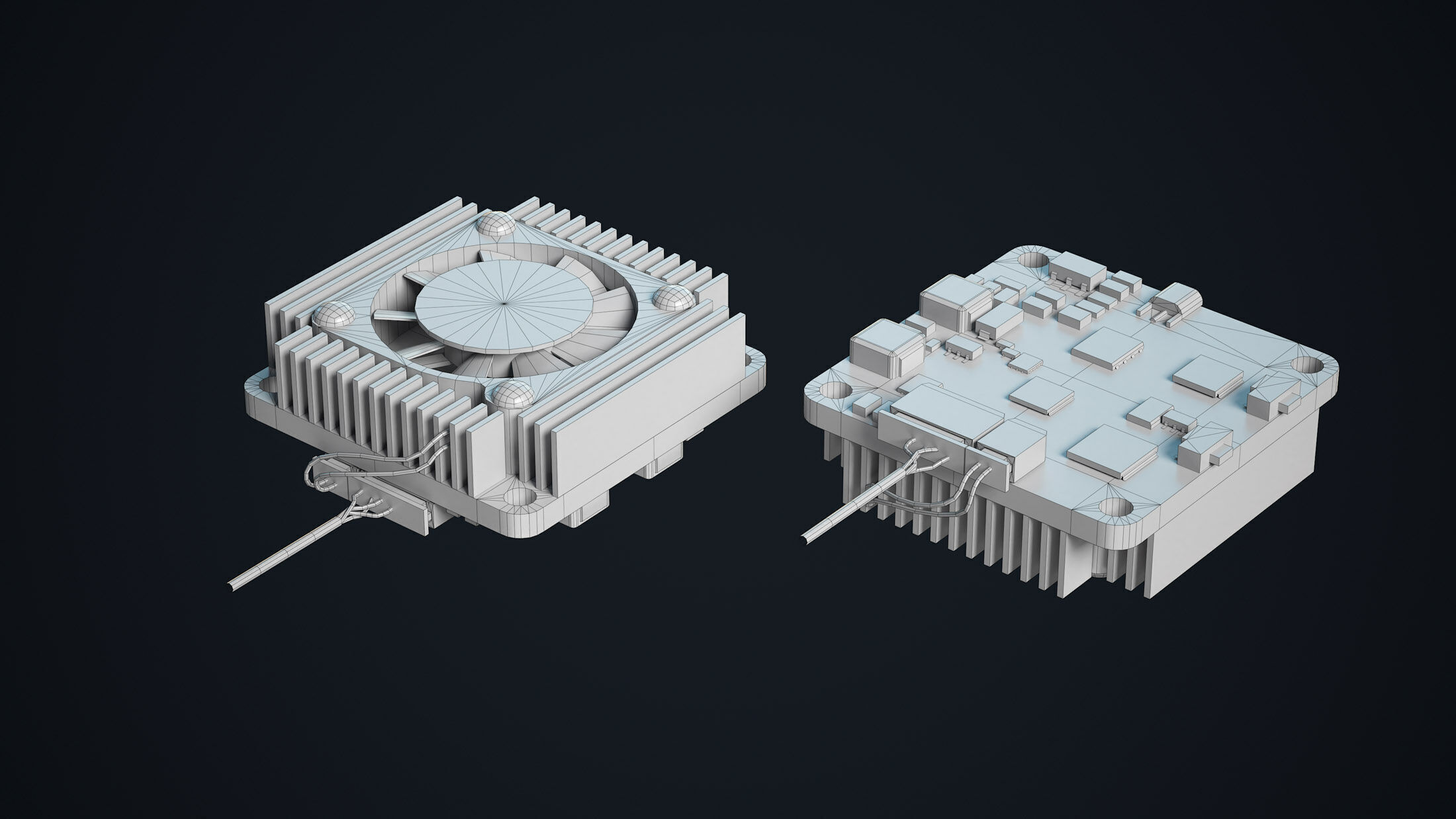FPV Drone Parts Set Vol 1  Low-poly 3D model_9