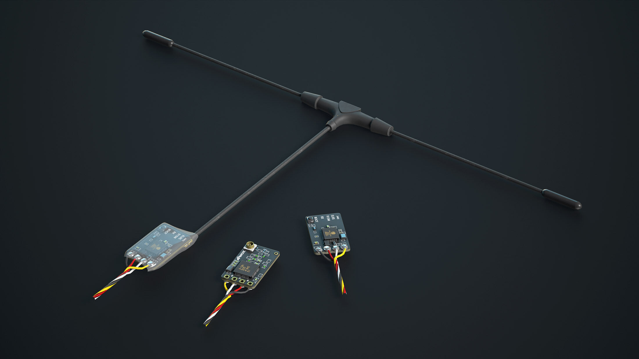 FPV Drone Parts Set Vol 1  Low-poly 3D model_10