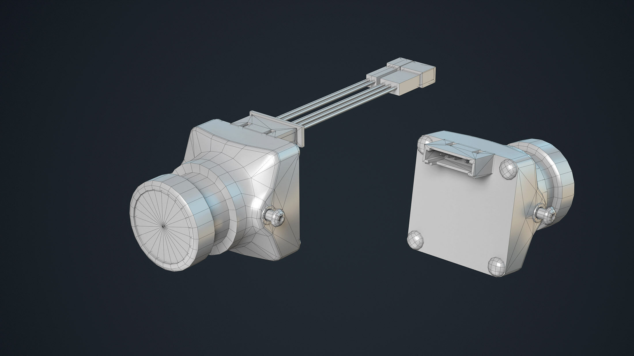 FPV Drone Parts Set Vol 1  Low-poly 3D model_6