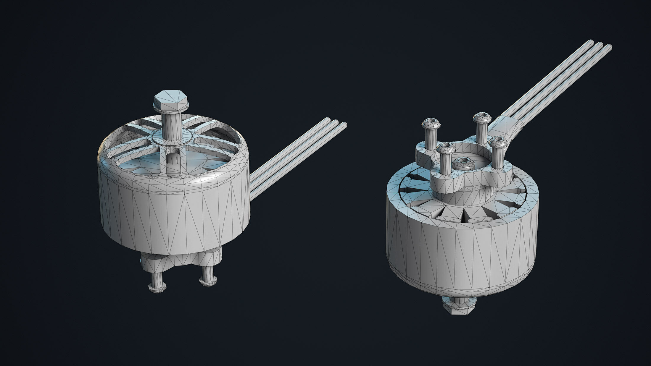 FPV Drone Parts Set Vol 1  Low-poly 3D model_16